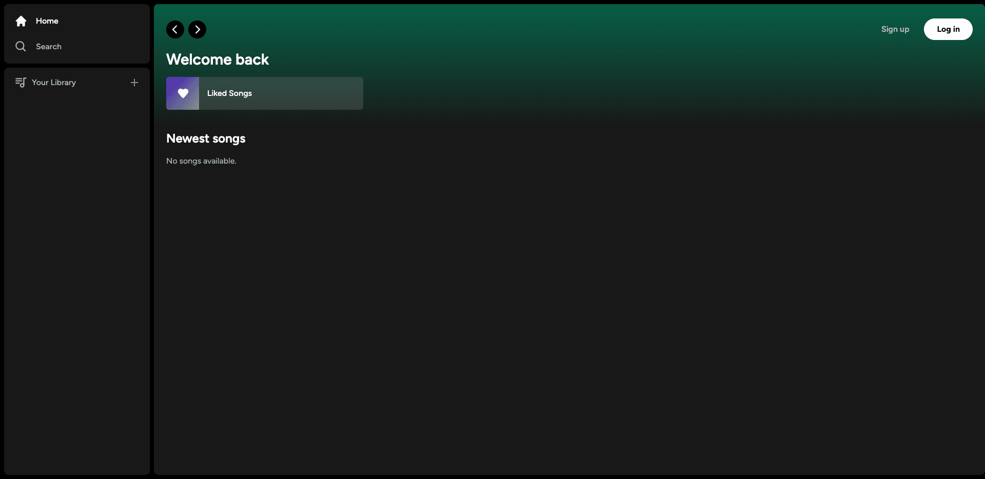 Music Library Application screenshot