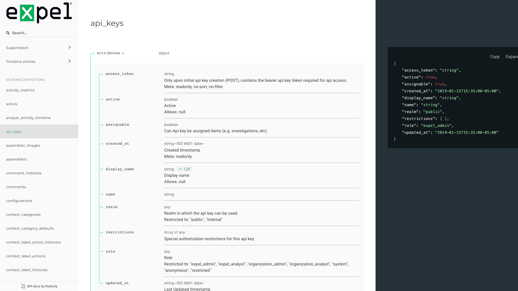 Expel Workbench API screenshot